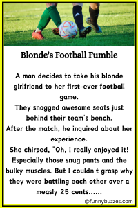 Blonde's Football Fumble